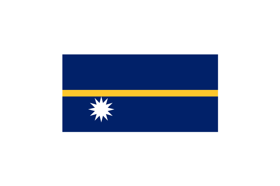 オセアニア（大洋州）ナウル (Nauru)国旗のフリー素材、無料素材イラストダウンロード　ai png