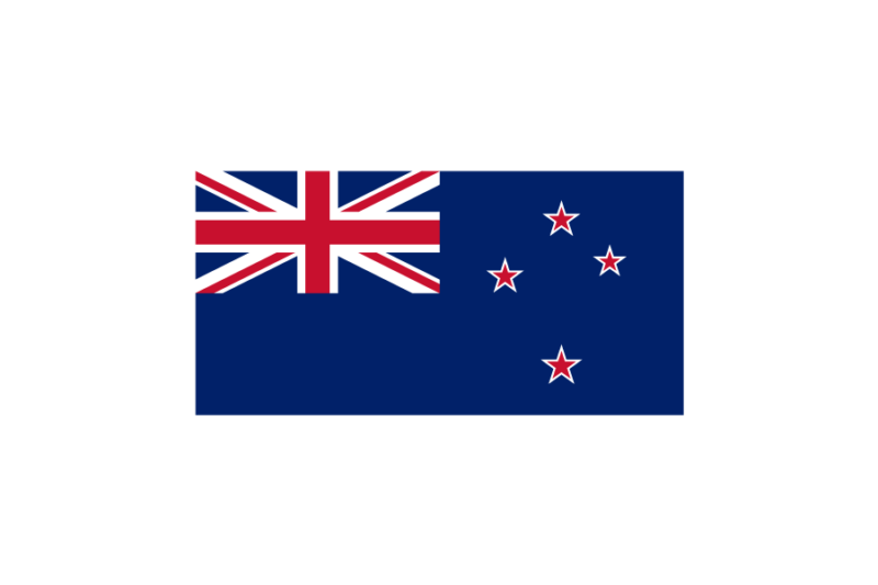 オセアニア（大洋州）ニュージーランド (New Zealand)国旗のフリー素材、無料素材イラストダウンロード　ai png