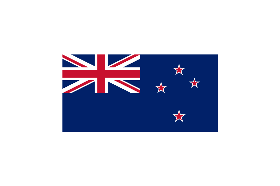 オセアニア（大洋州）ニュージーランド (New Zealand)国旗のフリー素材、無料素材イラストダウンロード　ai png