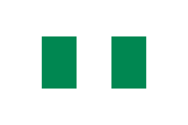 西アフリカ-ナイジェリア (Nigeria)国旗のフリー素材、無料素材イラストダウンロード　ai png