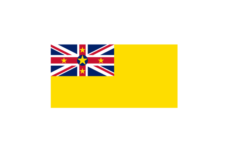 オセアニア（大洋州）ニウエ (Niue) – ニュージーランドの自由連合国国旗のフリー素材、無料素材イラストダウンロード　ai png