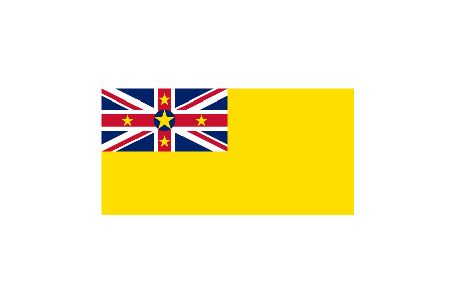 オセアニア（大洋州）ニウエ (Niue) - ニュージーランドの自由連合国国旗のフリー素材、無料素材イラストダウンロード　ai png
