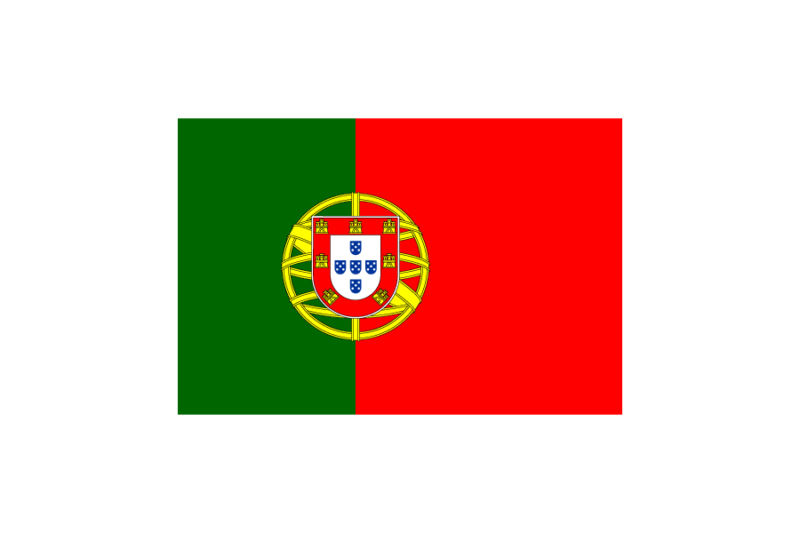 ポルトガル (Portugal)国旗のフリー素材、無料素材イラストダウンロード　ai png