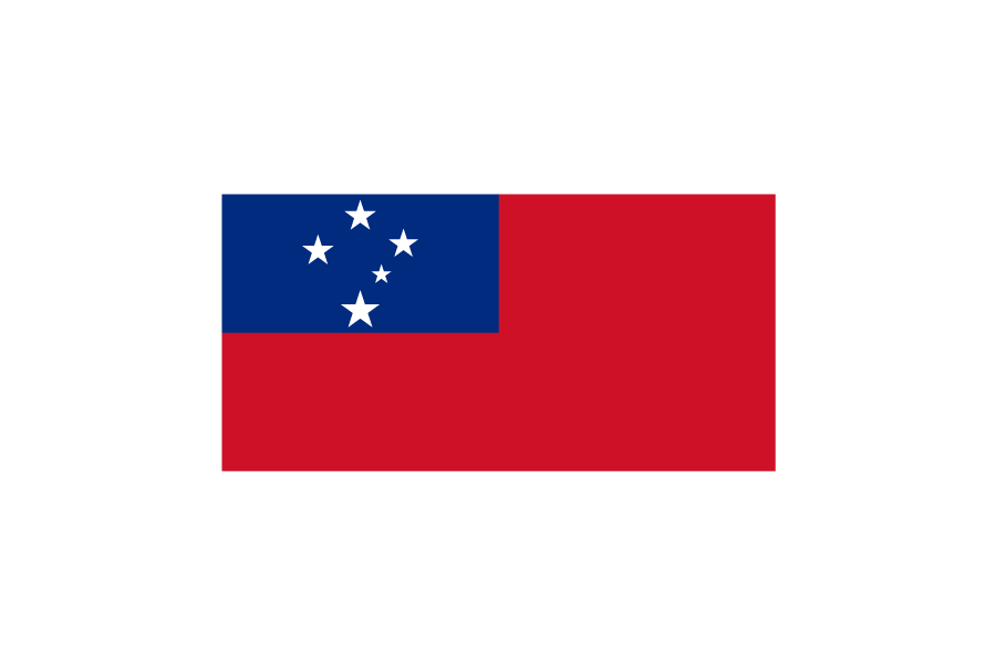 オセアニア（大洋州）サモア (Samoa)国旗のフリー素材、無料素材イラストダウンロード　ai png