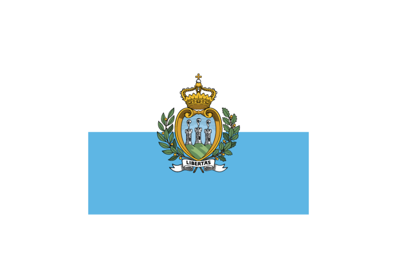 サンマリノ (San Marino)国旗のフリー素材、無料素材イラストダウンロード　ai png