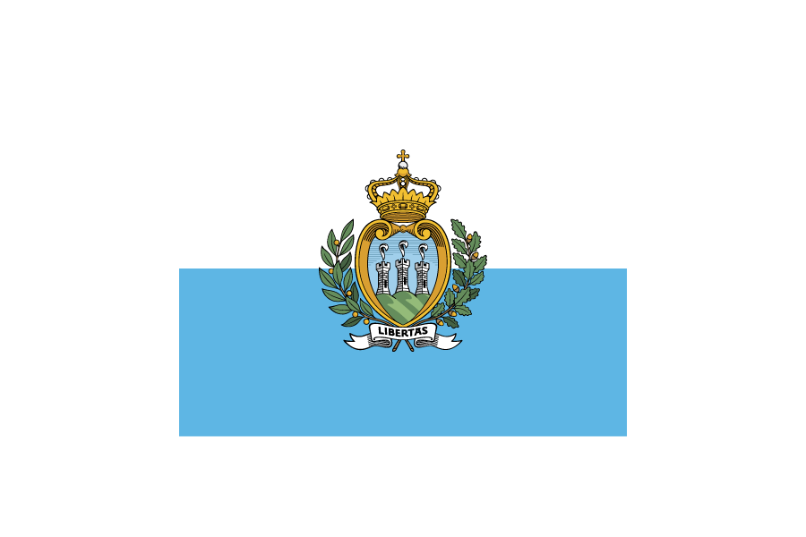 サンマリノ (San Marino)国旗のフリー素材、無料素材イラストダウンロード　ai png