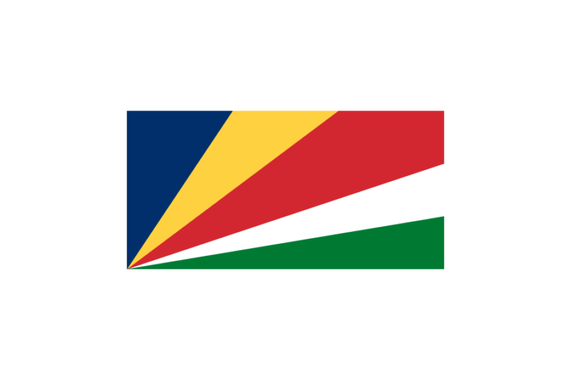 東アフリカ-セーシェル (Seychelles)国旗のフリー素材、無料素材イラストダウンロード　ai png