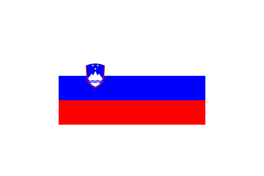 スロベニア (Slovenia)国旗のフリー素材、無料素材イラストダウンロード　ai png