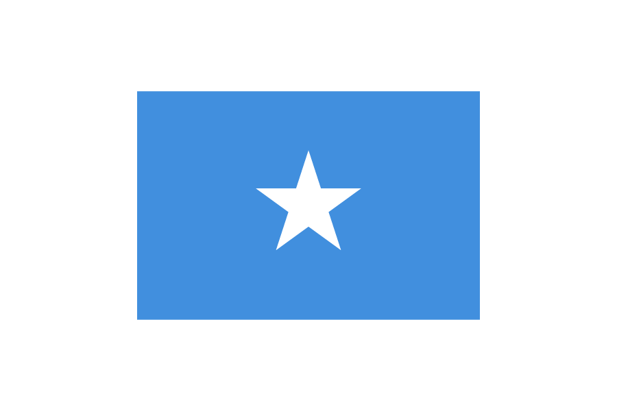 東アフリカ-ソマリア (Somalia)国旗のフリー素材、無料素材イラストダウンロード　ai png