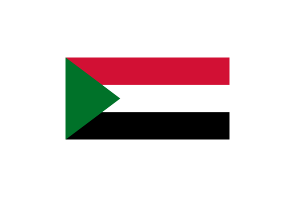 北アフリカ-スーダン (Sudan)国旗のフリー素材、無料素材イラストダウンロード　ai png