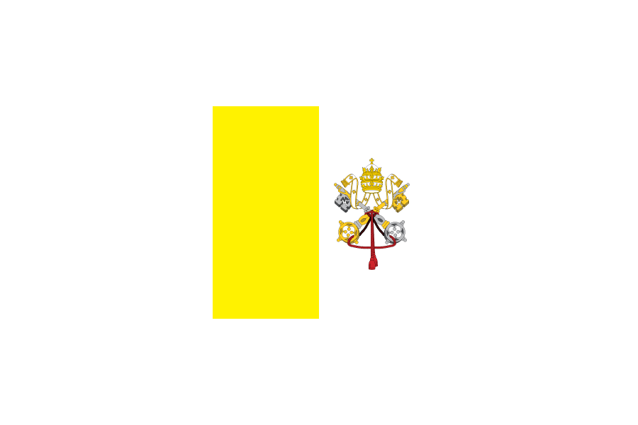 バチカン市国 (Vatican City)国旗のフリー素材、無料素材イラストダウンロード　ai png