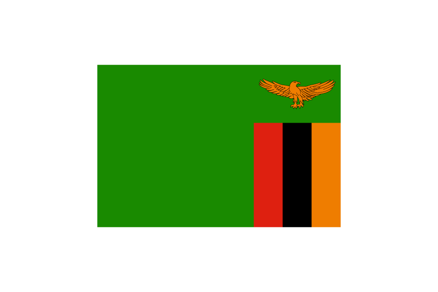 東アフリカ-ザンビア (Zambia)国旗のフリー素材、無料素材イラストダウンロード　ai png
