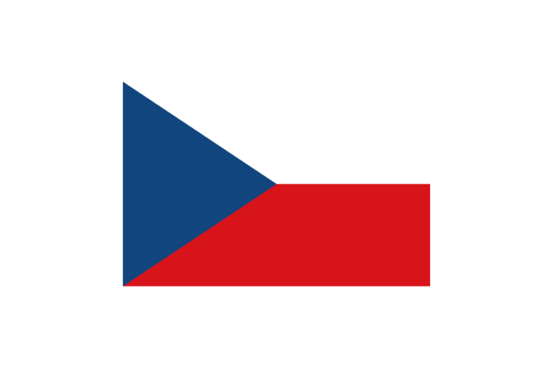 チェコ (Czechia)国旗のフリー素材、無料素材イラストダウンロード　ai png