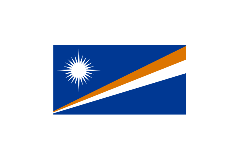 オセアニア（大洋州）マーシャル諸島 (Marshall Islands)国旗のフリー素材、無料素材イラストダウンロード　ai png
