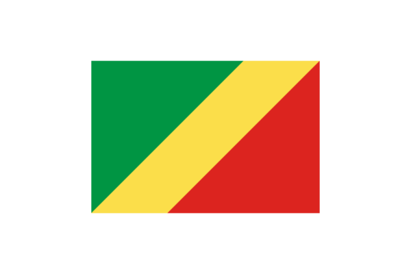 中央アフリカ-コンゴ共和国 (Republic of the Congo)国旗のフリー素材、無料素材イラストダウンロード　ai png
