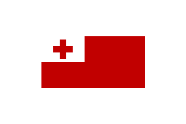 オセアニア（大洋州）トンガ (Tonga)国旗のフリー素材、無料素材イラストダウンロード　ai png