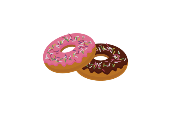 ドーナツイラストレーター　データ　無料素材ダウンロード　ai png