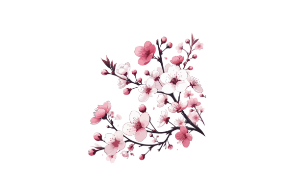 桜 イラスト かわいい 花びら 散る 枝 角など SVG 無料　イラスト素材ダウンロード