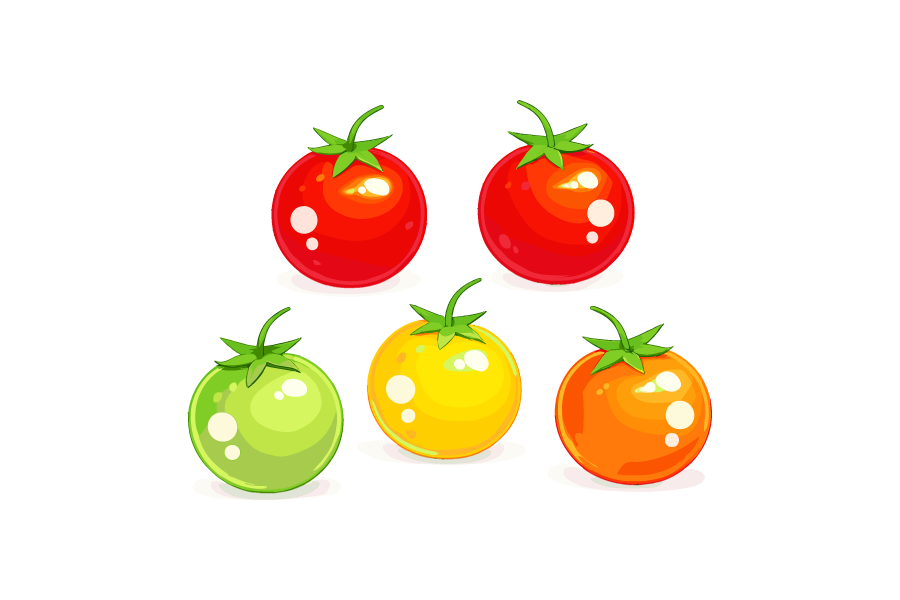 ミニトマトのイラスト素材