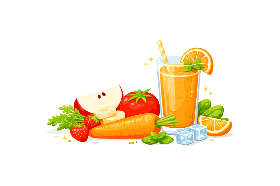 スムージー・ミックスジュースのイラスト