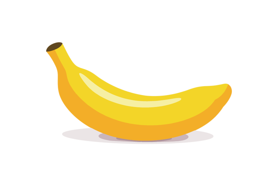 バナナ（一本）のイラスト