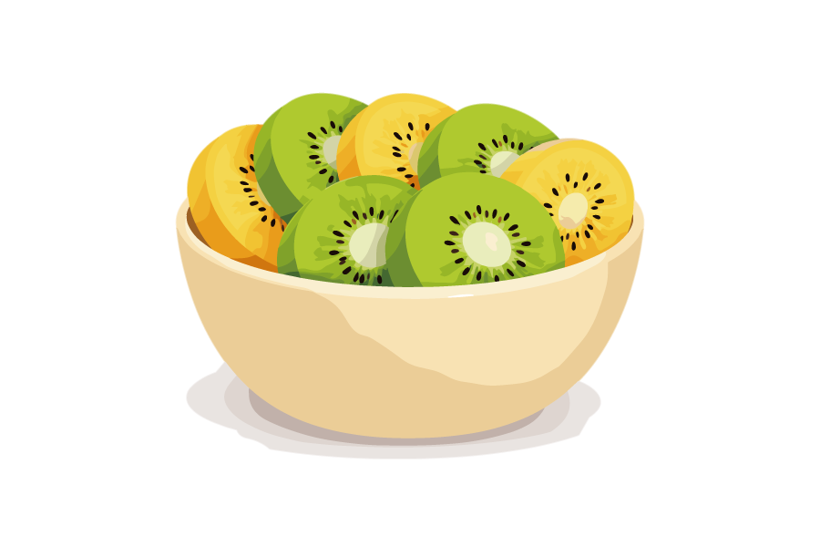 キウイの盛り合わせのイラスト