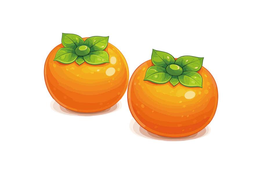 秋の味覚・柿のイラスト