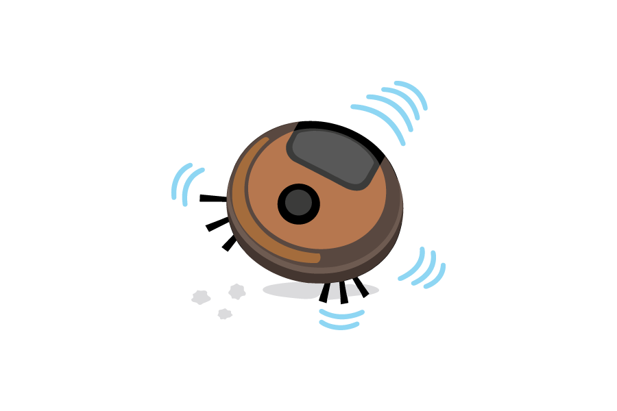 ロボットクリーナー（掃除機）のイラスト