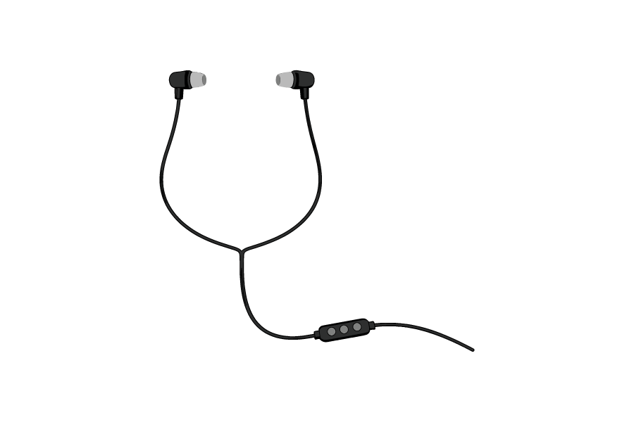イヤホンのイラスト