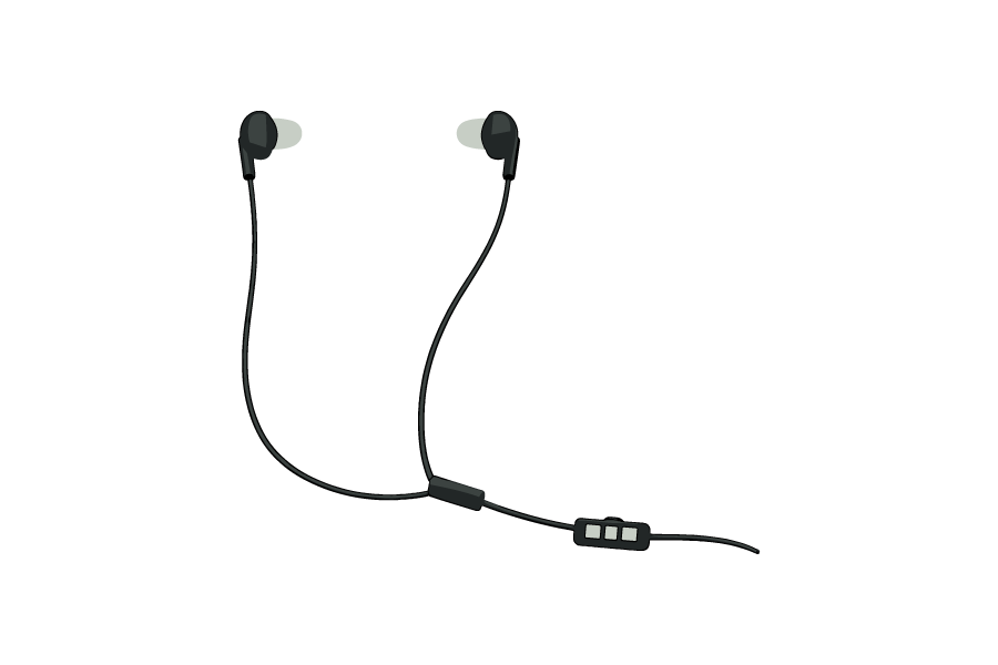 イヤホンのイラスト