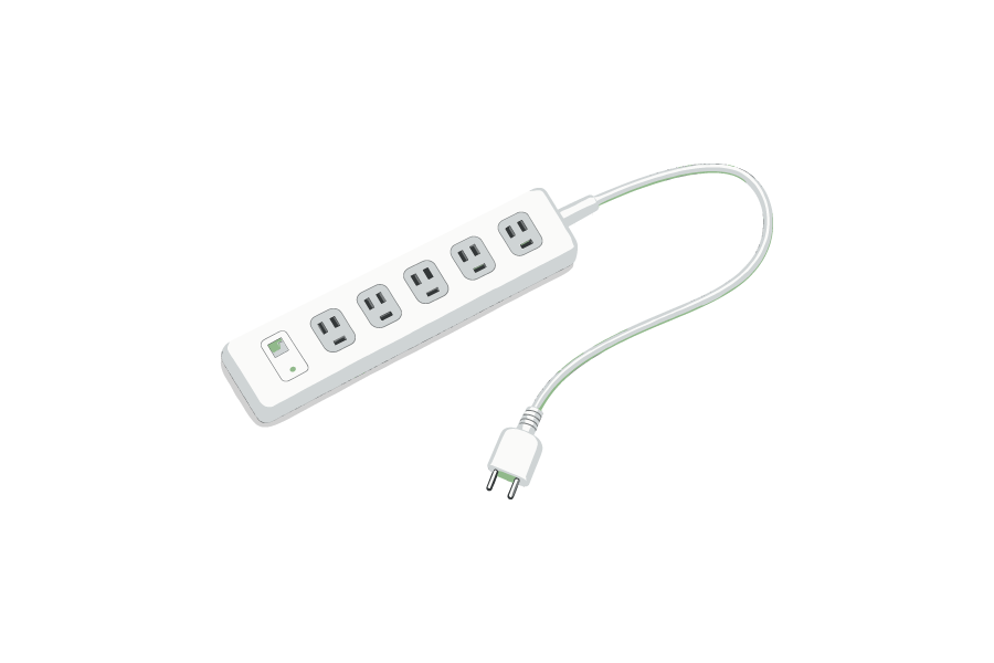 電源タップのイラスト