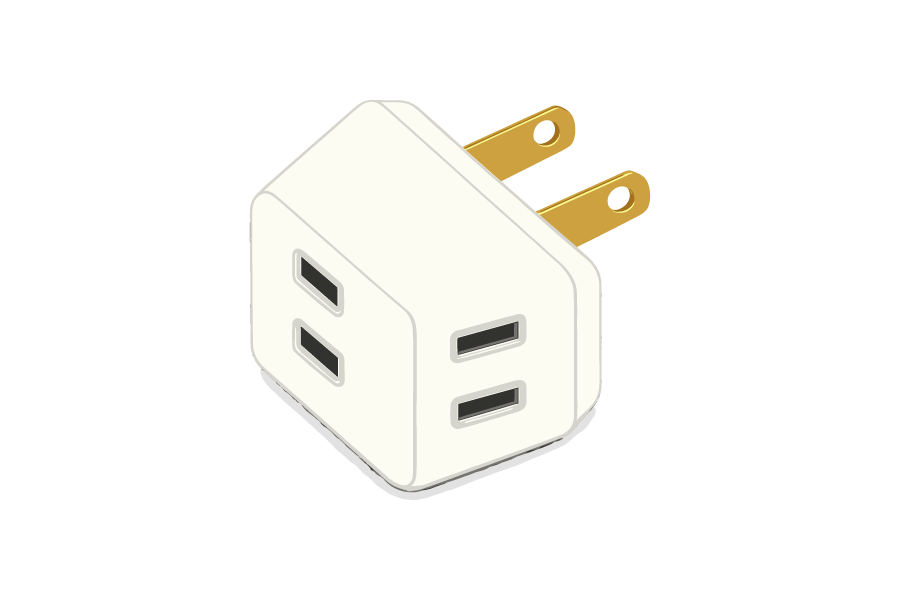 電源タップのイラスト