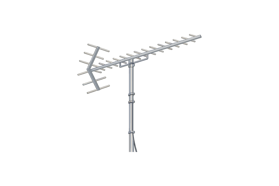 テレビのアンテナのイラスト