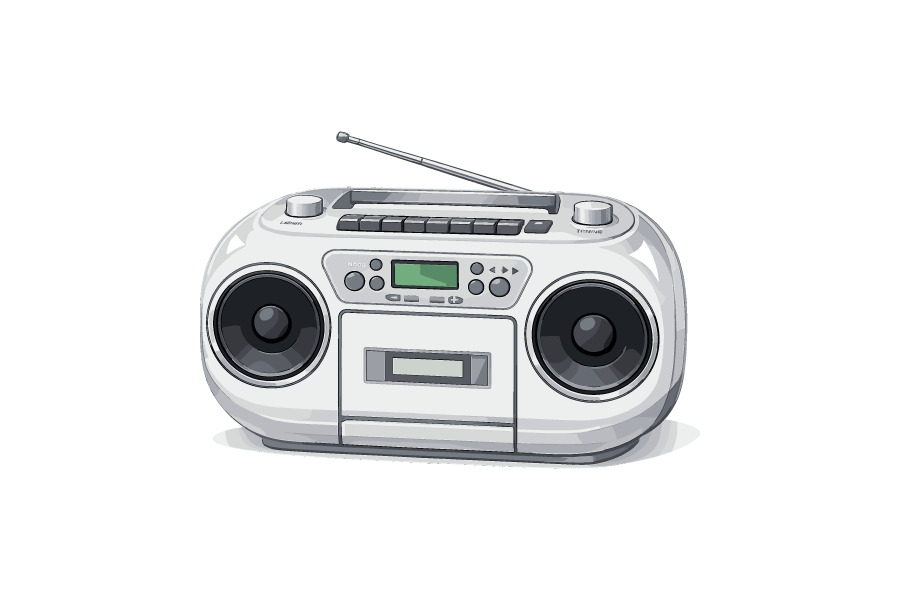 ラジカセのイラスト