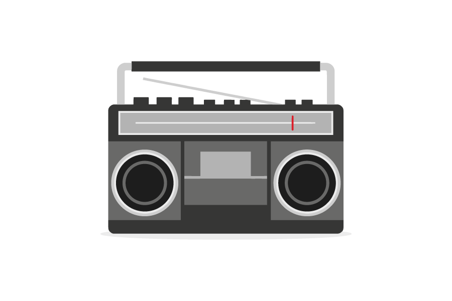 ラジカセのイラスト