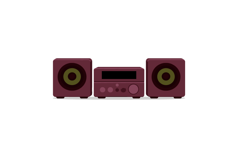 ミニステレオコンポのイラスト