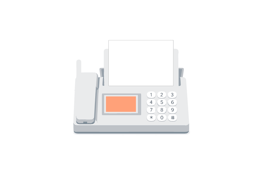 家庭用FAX機のイラスト