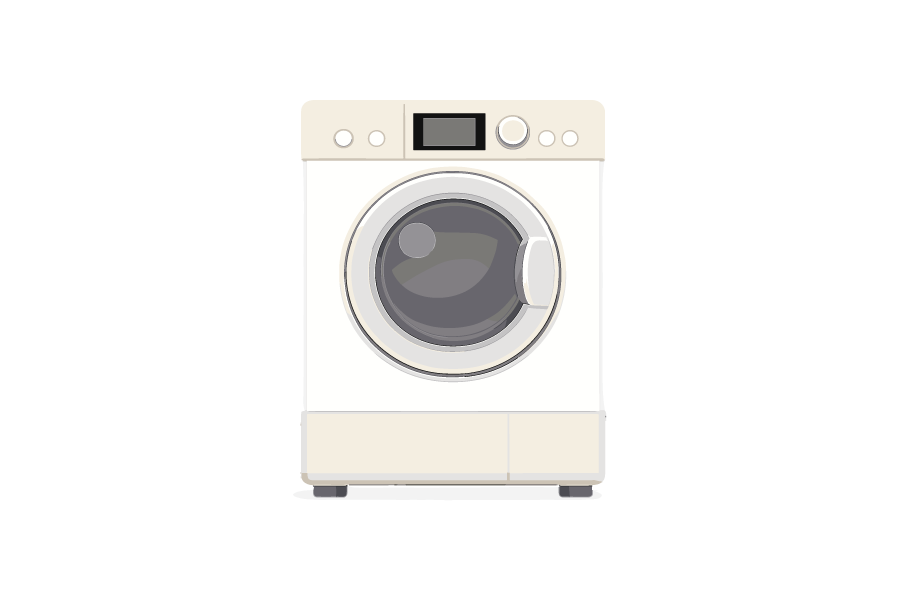 ドラム式洗濯機のイラスト