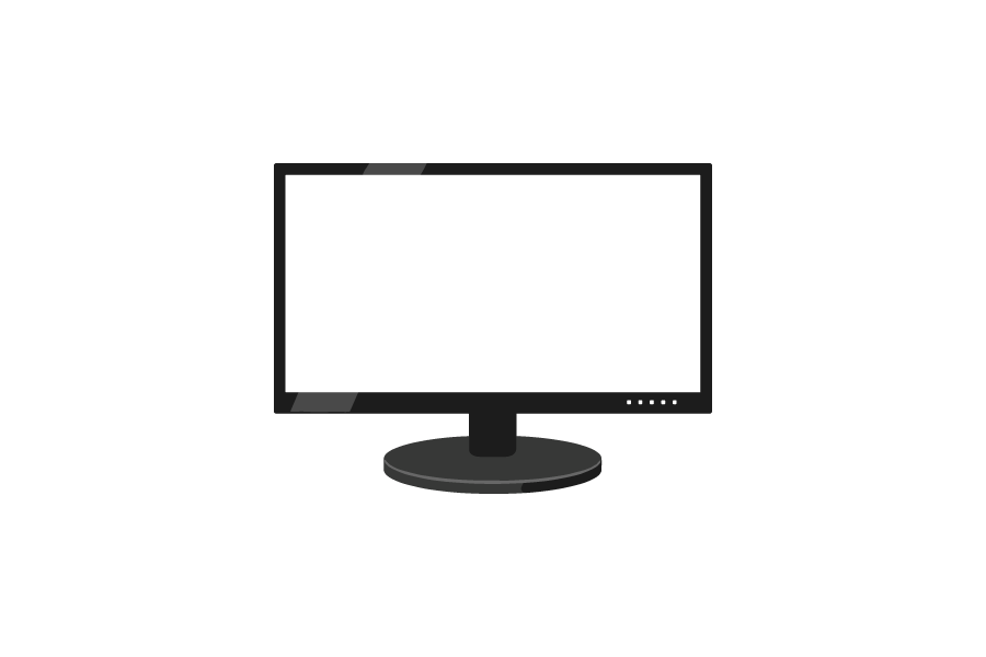 液晶薄型パソコンモニターのイラスト