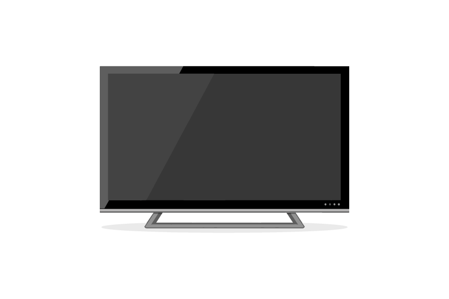 大型デジタル液晶テレビのイラスト