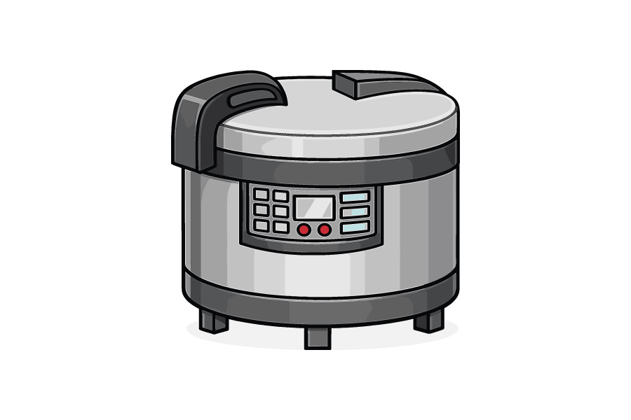 業務用炊飯器のイラスト素材（PNG背景透過）