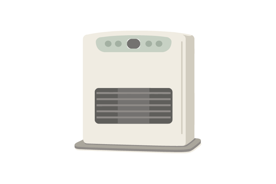 石油ファンヒーターのイラスト