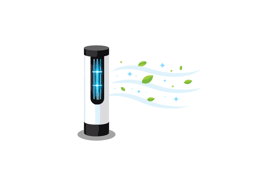 マイナスイオン・空気清浄機のイラスト