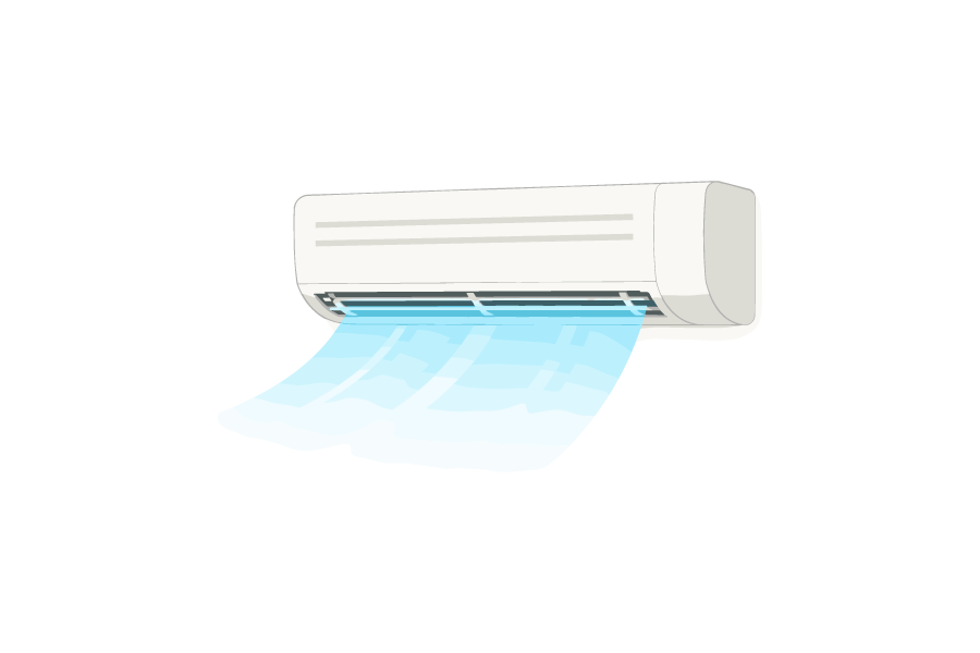 エアコンの冷房のイラスト