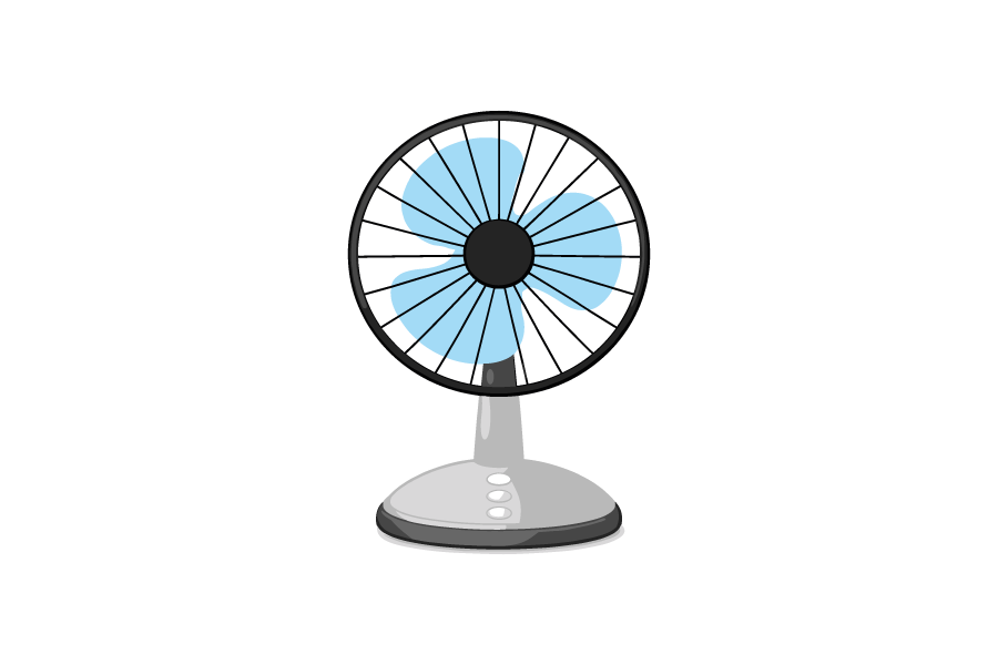 家電・小型扇風機のイラスト