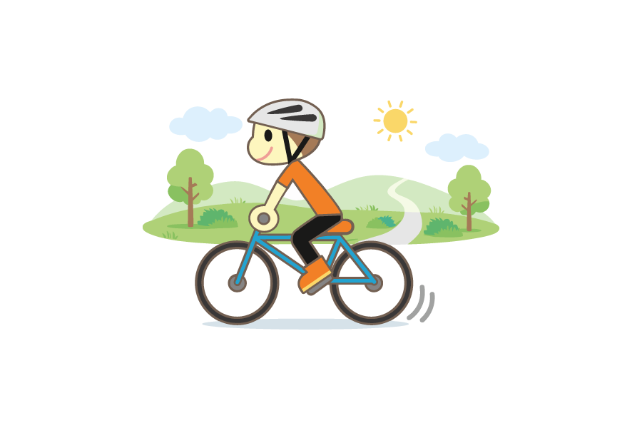 サイクリングのイラスト