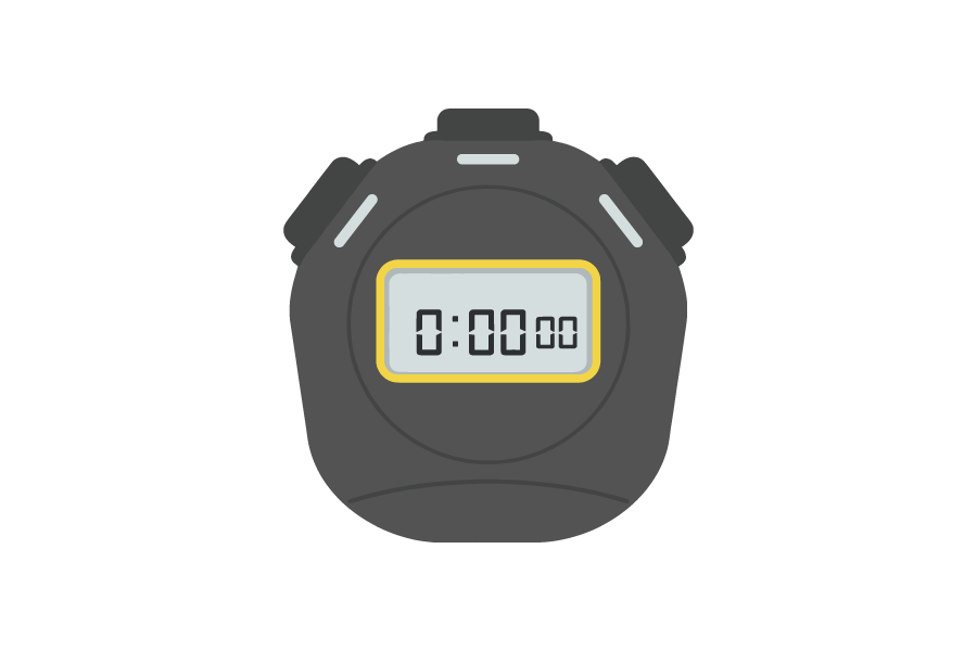 ストップウォッチ（デジタル）のイラスト