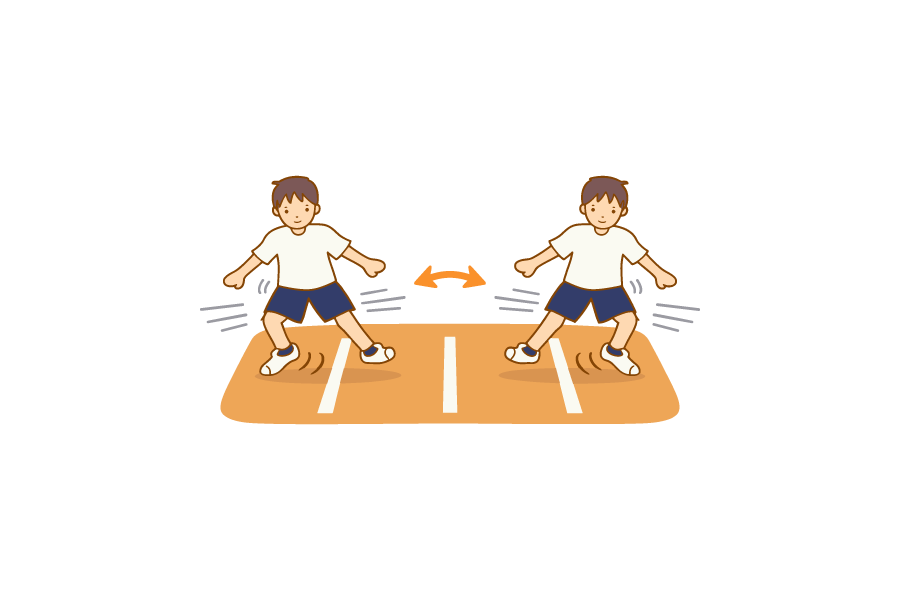 反復横飛びのイラスト