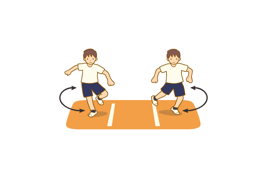 反復横飛びのイラスト