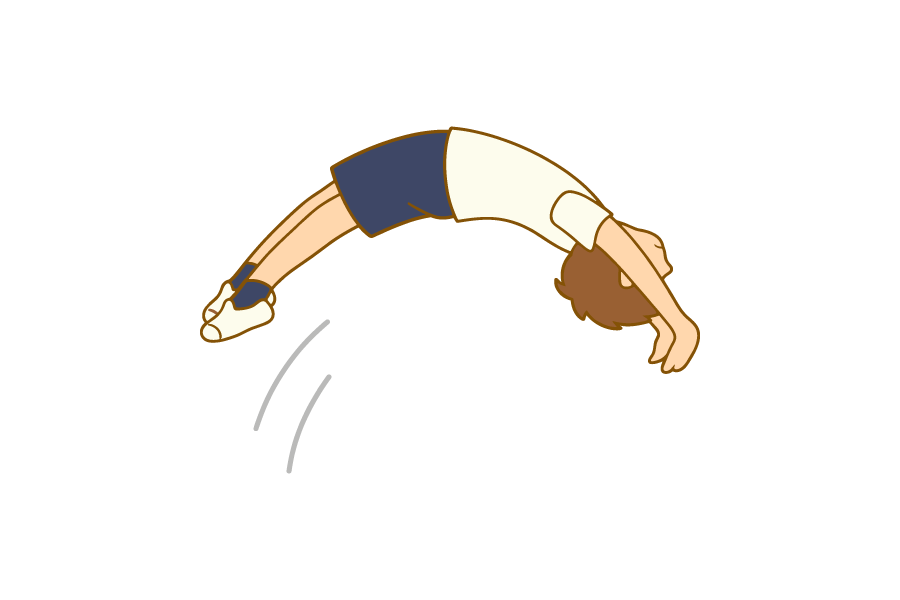 バク転のイラスト